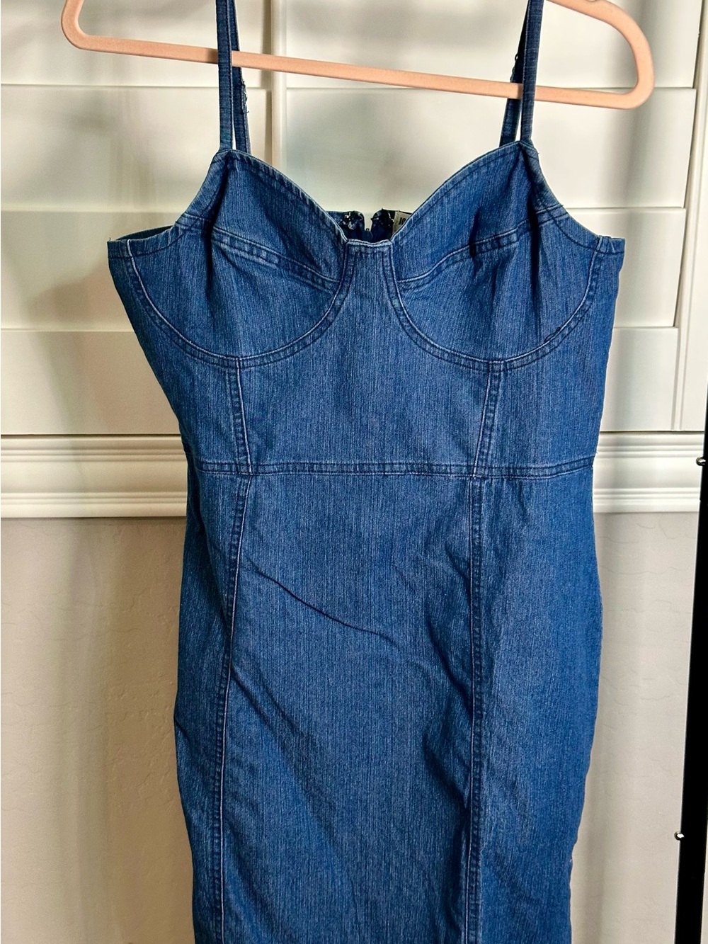 Jolie Denim Mini Dress in Classic Blue